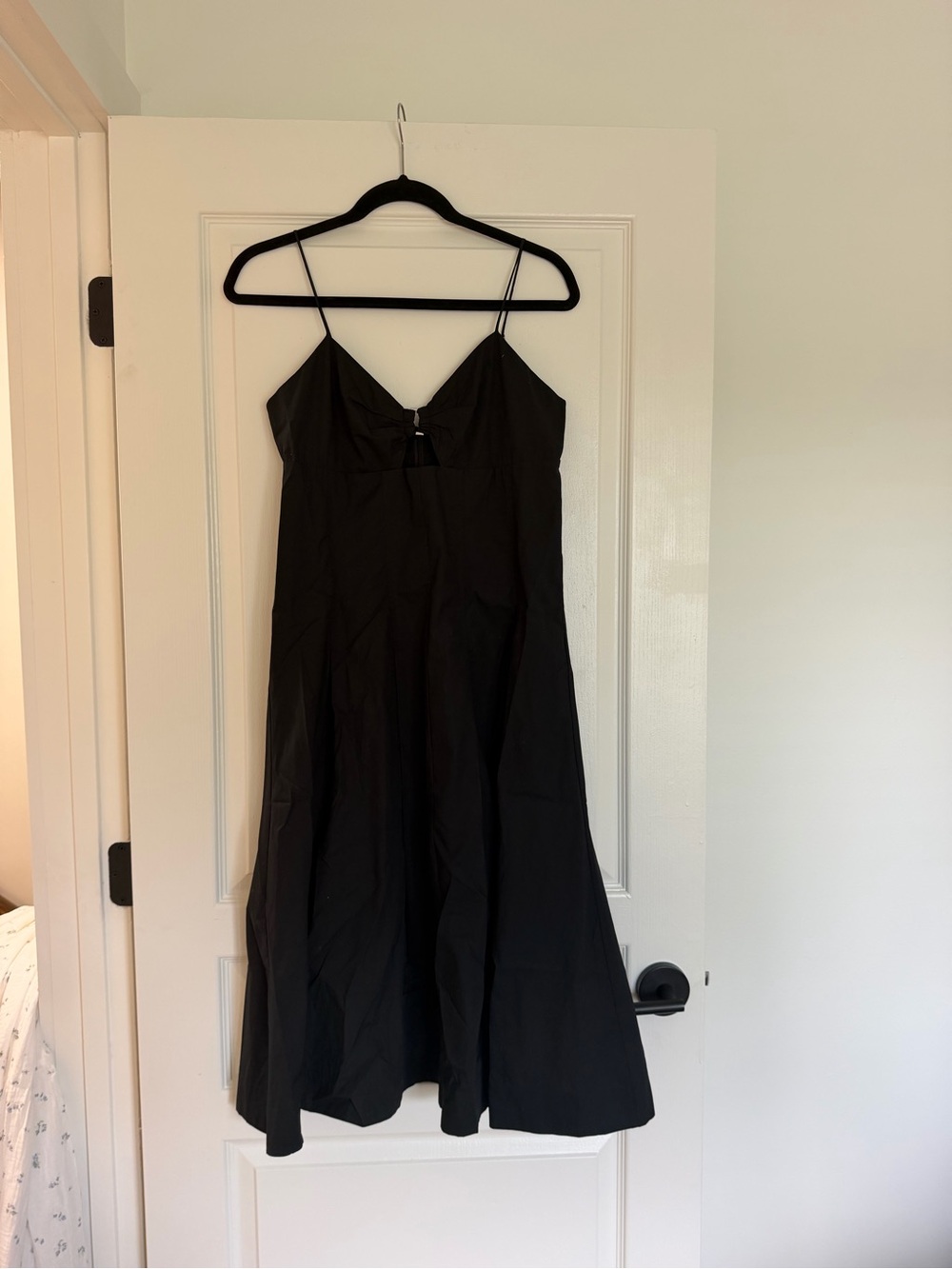 Banana Republic Black Spaghetti-Strap Midi Dress